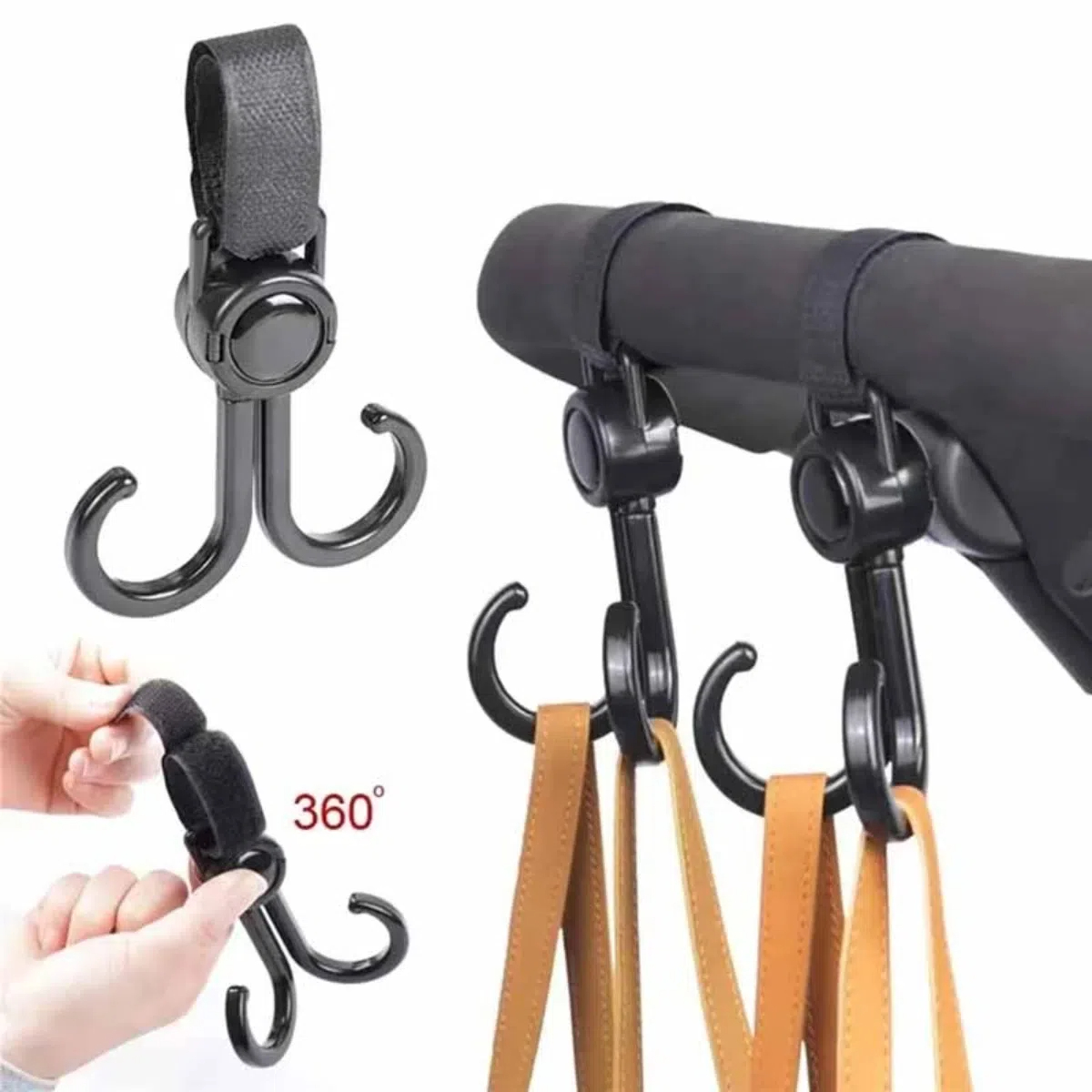 Travel Accessories With Baby - 회전식 더블 후크 아기 유모차 여행