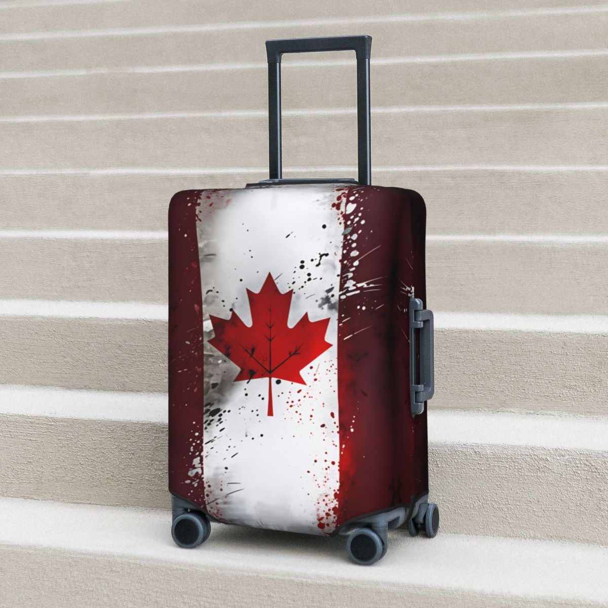 Travel Accessories Canada - 메이플 잎이 있는 빈티지 캐나다 국기