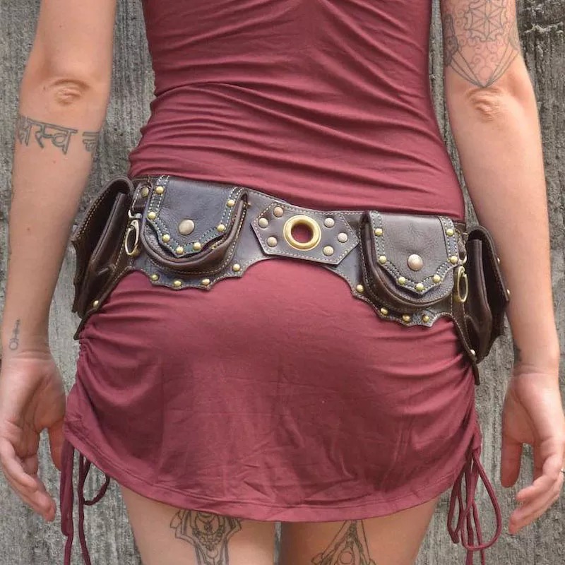 Travel Accessories Hip Belt - 1pc 중세 Steampunk 가죽 허리 가방