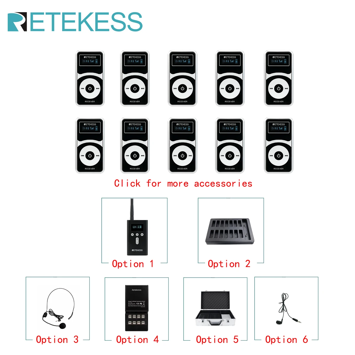 Travel Accessories Guide - RETEKESS T130P T131P 투어 가이드 액세서리