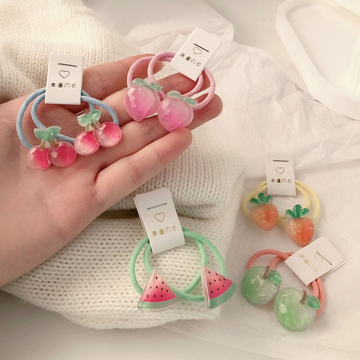 Travel Accessories For 6 Year Old - 어린이 당근 머리끈 5쌍 미끄럼 방지