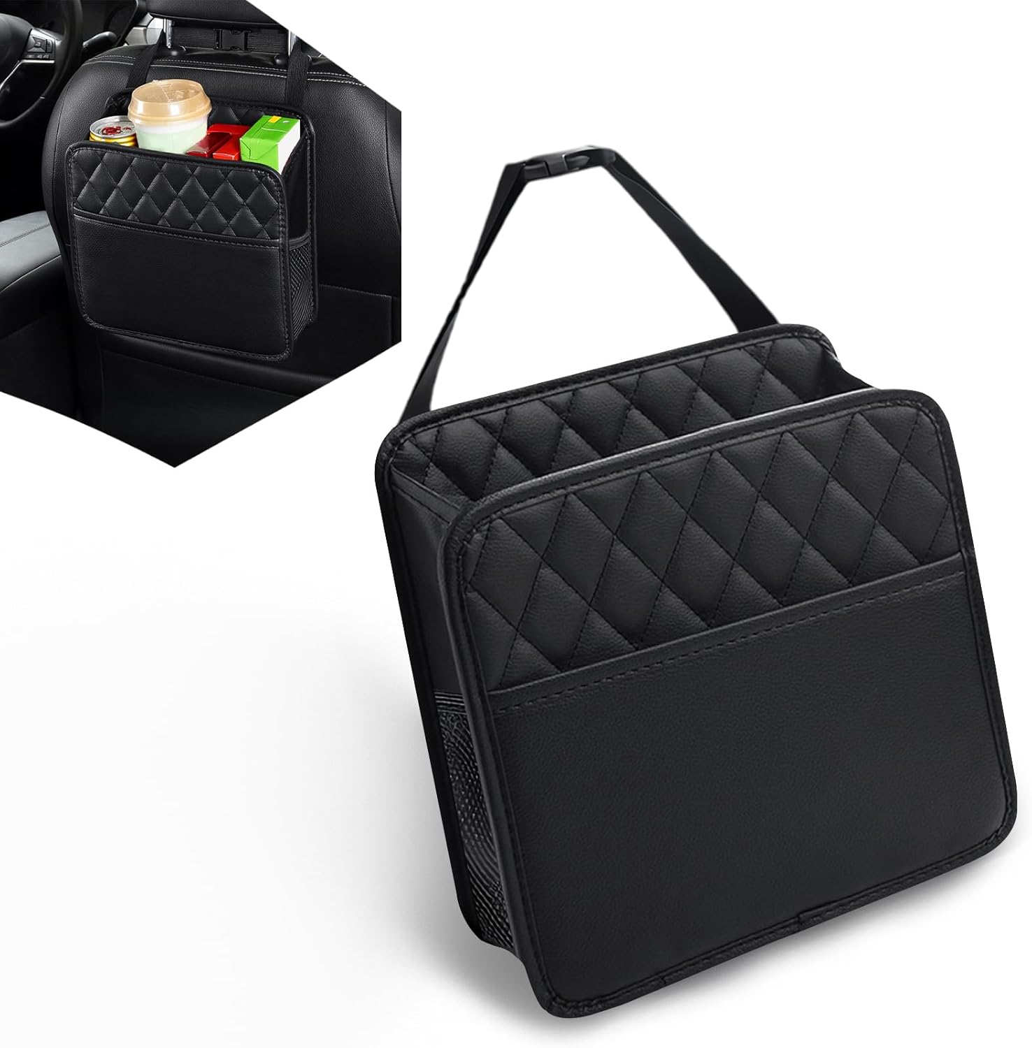 Travel Accessories Organizer Bag - 차량용 뒷좌석 수납 포켓, PU 가죽