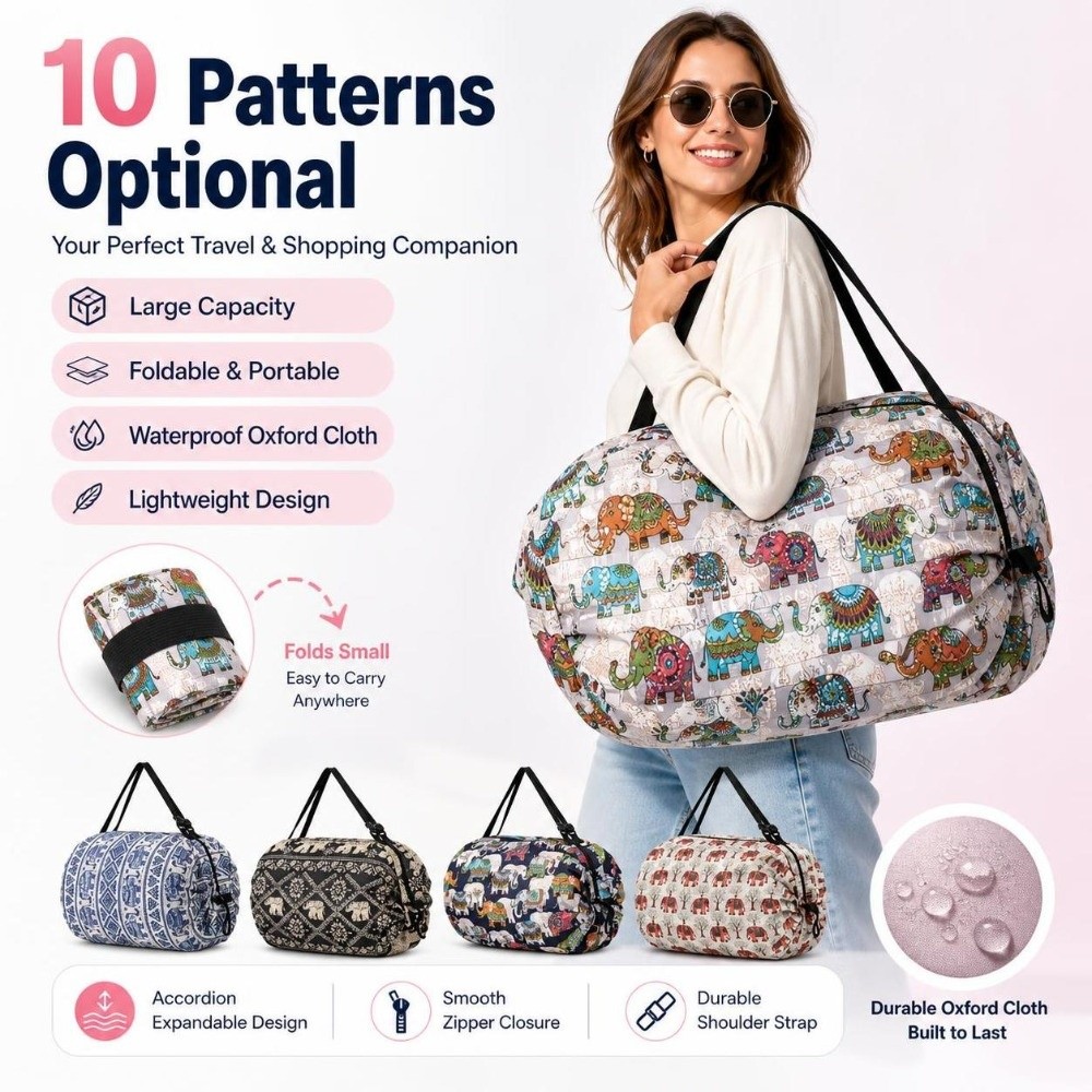 Travel Accessories Market - 손잡이가 있는 경량 대용량 쇼핑백 방수