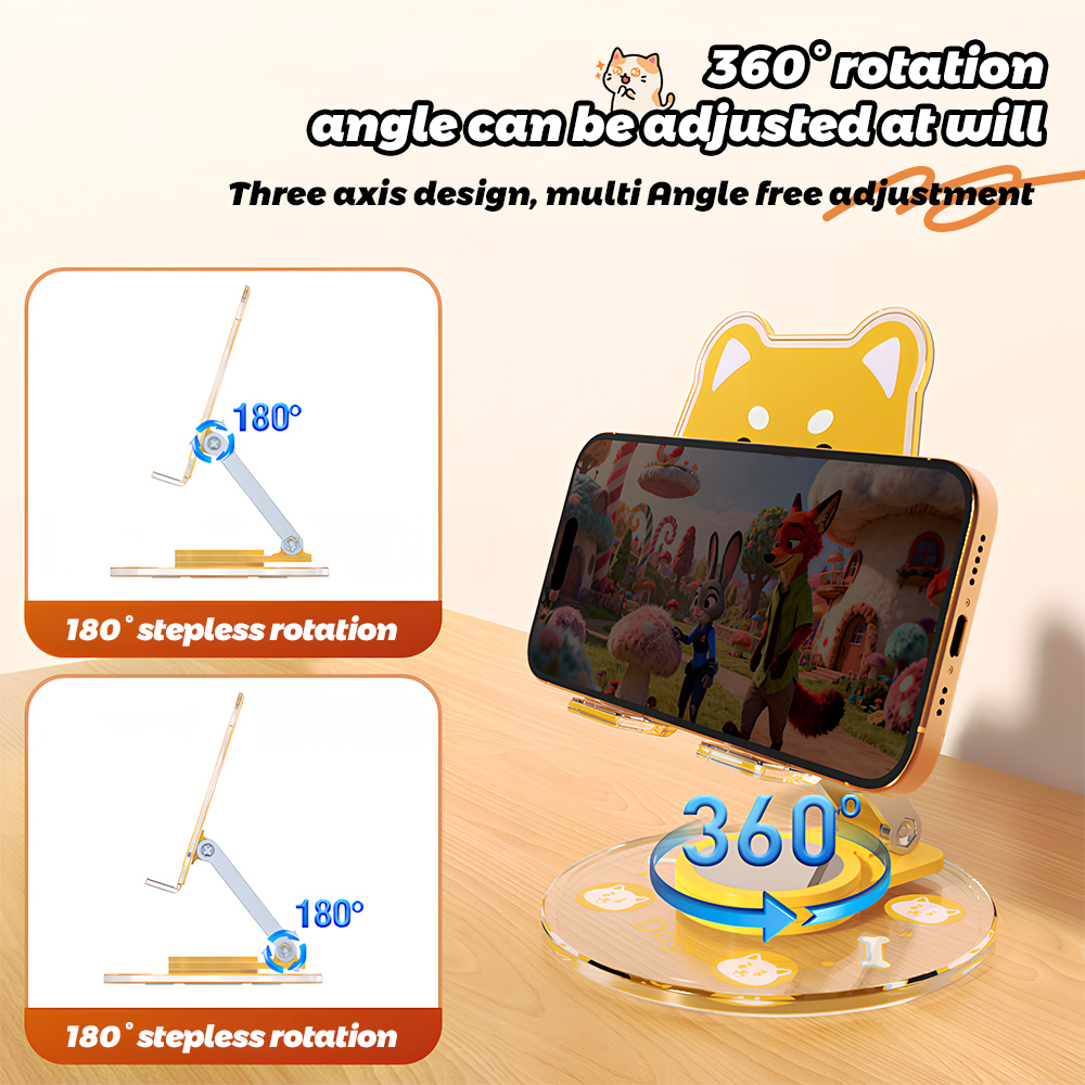 귀여운 동물 모양 휴대폰 거치대 360도 회전 가능 접 - Travel Accessories Online 리뷰 및 가격