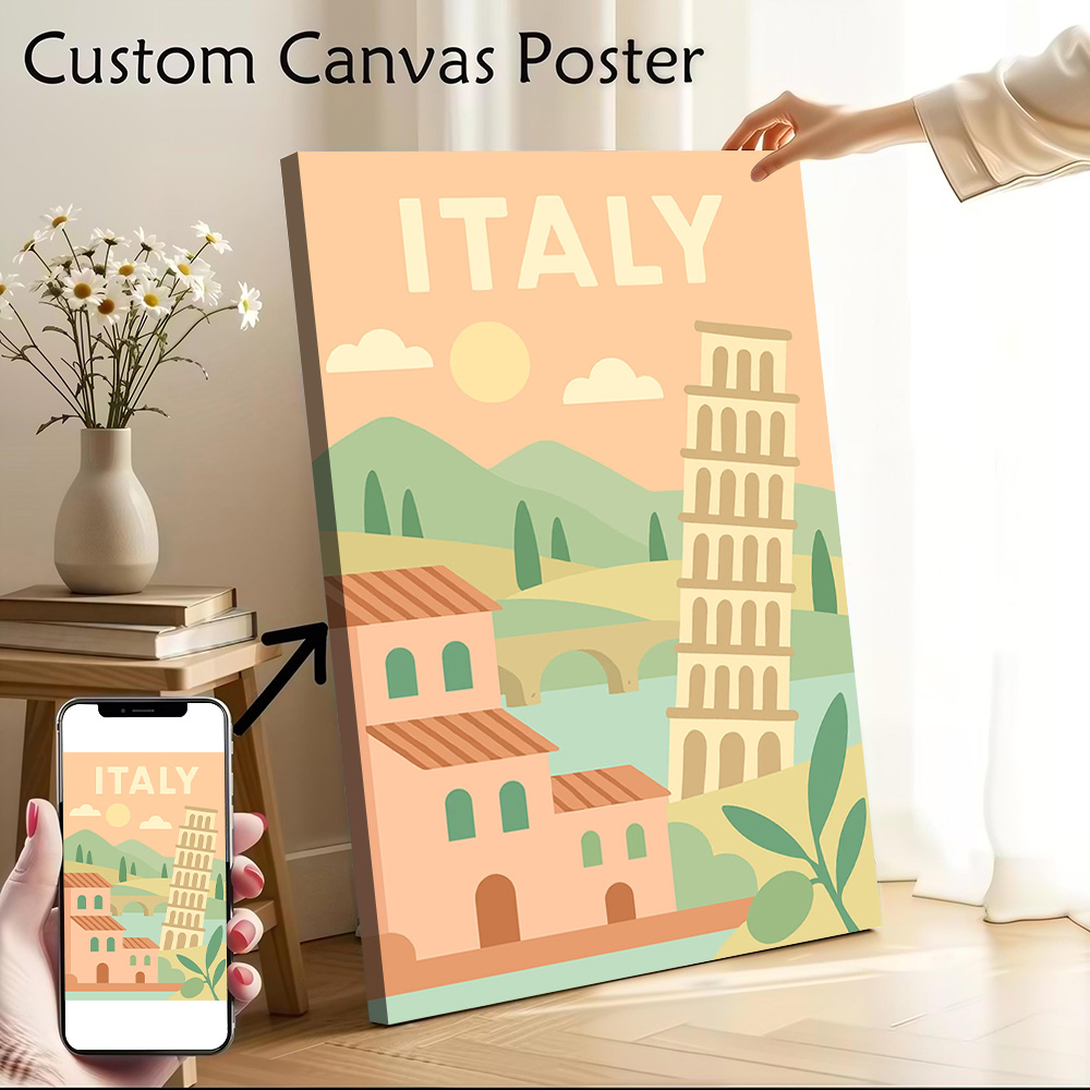 이탈리아 여행 캔버스 벽 예술 포스터 맞춤형 사진 인쇄 - Travel Accessories Italy 리뷰 및 가격