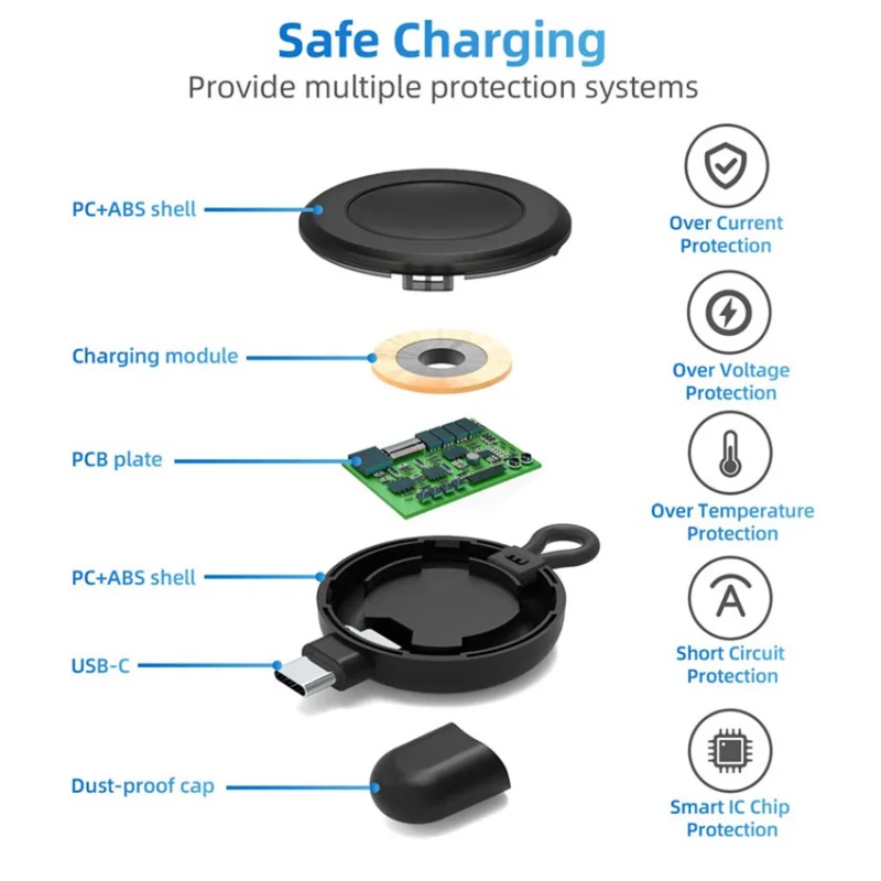 미니 타입 C 스마트 워치 무선 충전기 휴대용 키체인  - Travel Accessories Apple 리뷰 및 가격