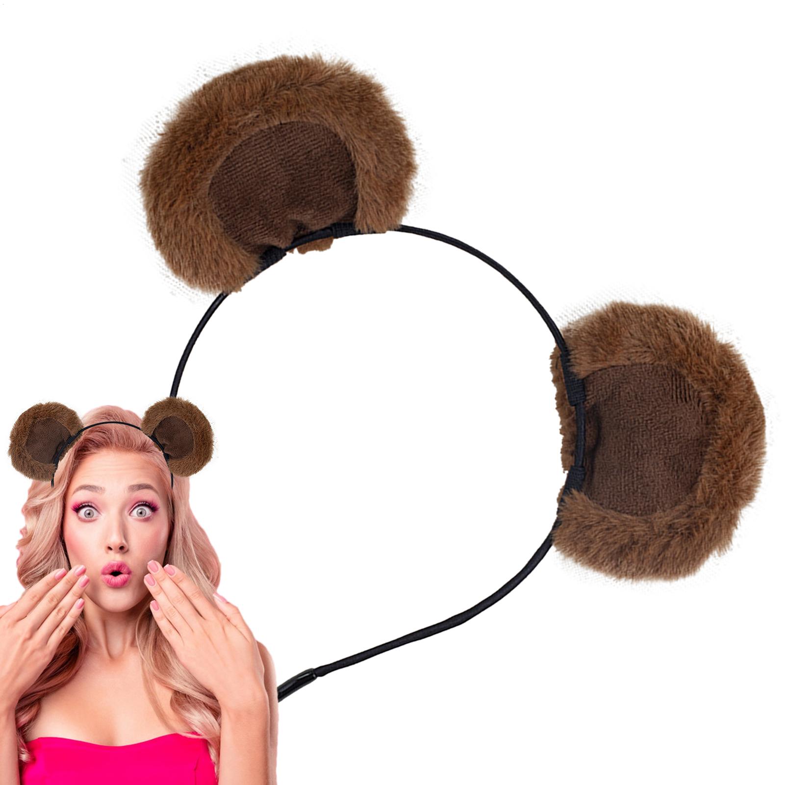 플러시 베어 귀 머리띠 부드러운 칩먼크 귀 머리띠 소녀 - Travel Accessories For 6 Year Old 리뷰 및 가격