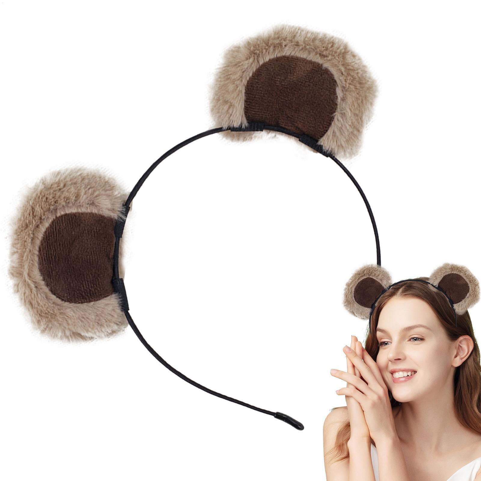 플러시 베어 귀 머리띠 부드러운 칩먼크 귀 머리띠 소녀 - Travel Accessories For 6 Year Old 리뷰 및 가격