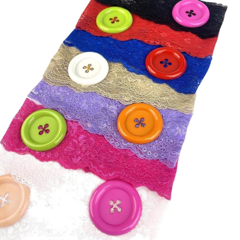 빈티지 레이스 빅 버튼 헤어밴드 여성용 탄성 와이드 헤 - Travel Yoga Accessories 리뷰 및 가격