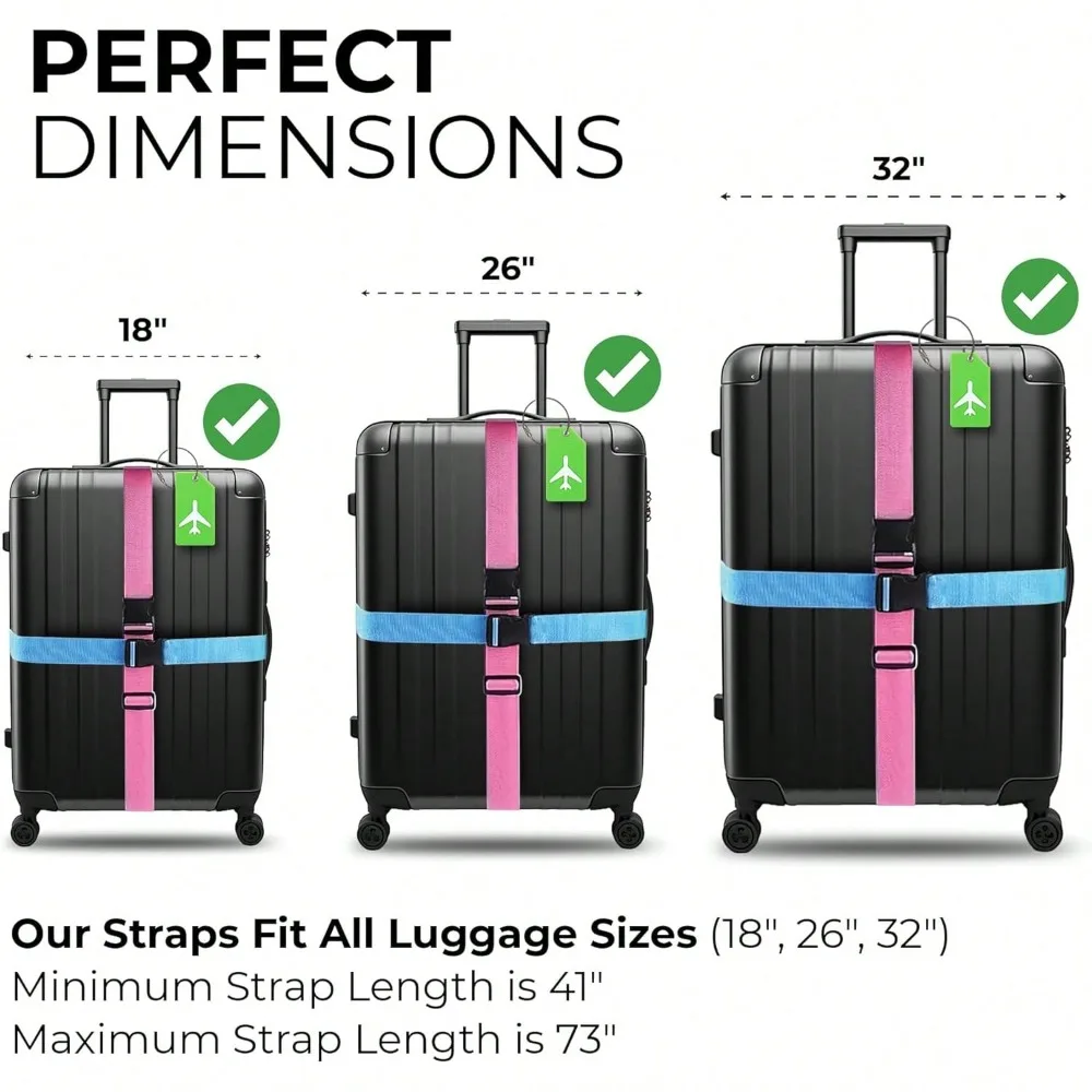 여행용 수하물 스트랩 세트와 수하물 태그 다양한 색상의 - Travel Accessories International 리뷰 및 가격