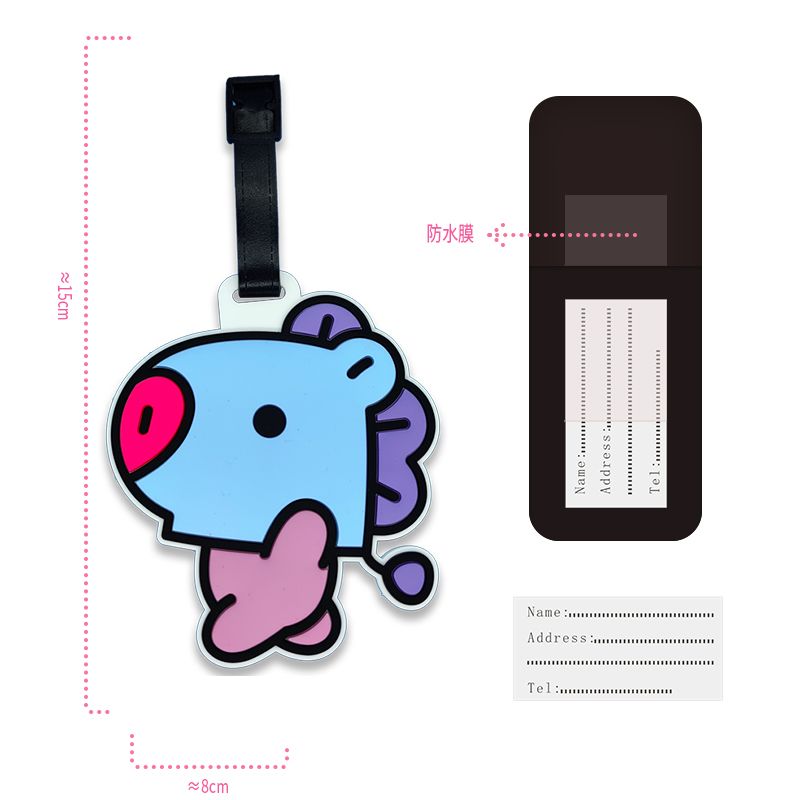 BT21 만화 귀여운 키체인 카와이 유니섹스 수하물 태 - It Travel Accessories 리뷰 및 가격