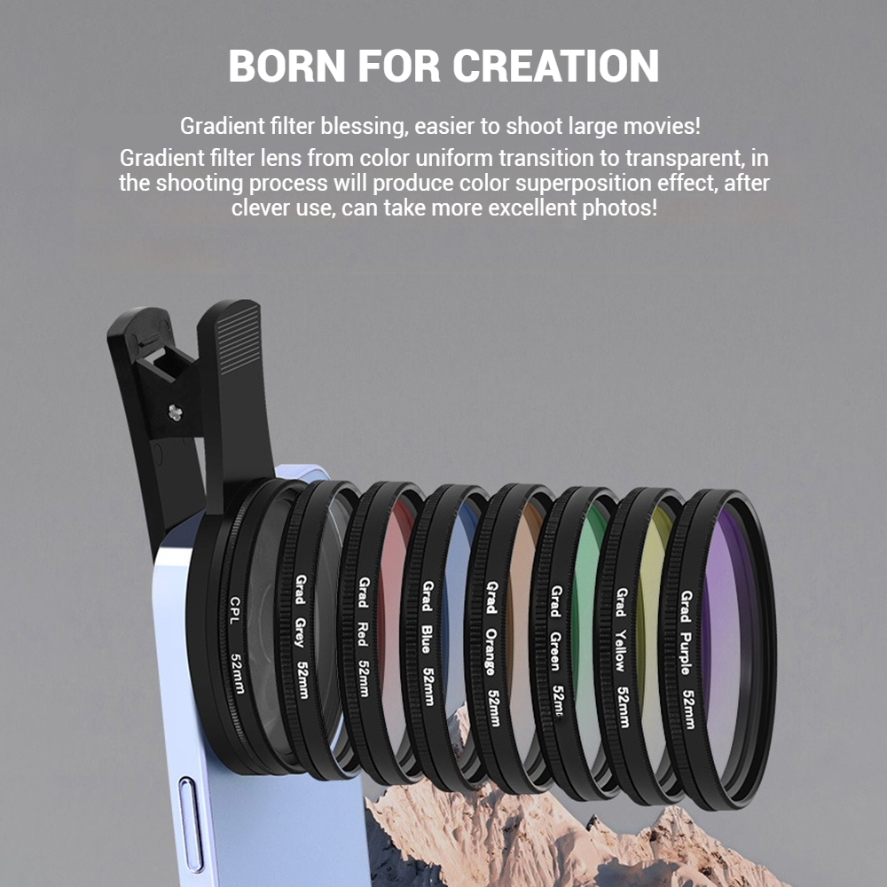 52mm 클립온 스마트폰 카메라 필터 키트 CPL 편광 - Travel Accessories Online 리뷰 및 가격