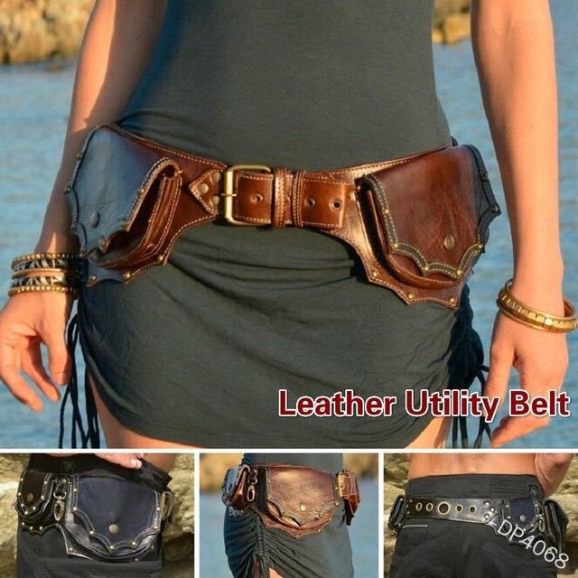중세 Steampunk 가죽 유틸리티 엉덩이 벨트 축제 - Travel Accessories Hip Belt 리뷰 및 가격