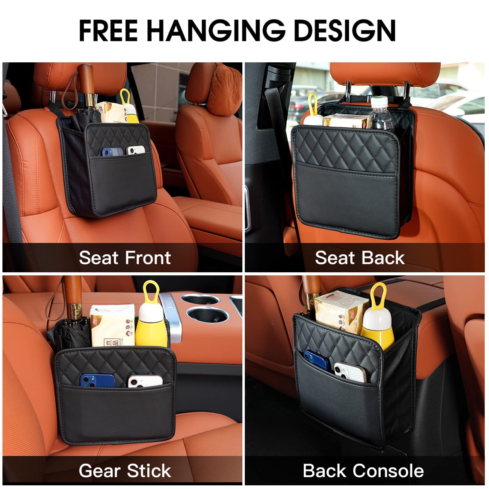 차량용 뒷좌석 수납 포켓, PU 가죽 다용도 자동차 시 - Travel Accessories Organizer Bag 리뷰 및 가격