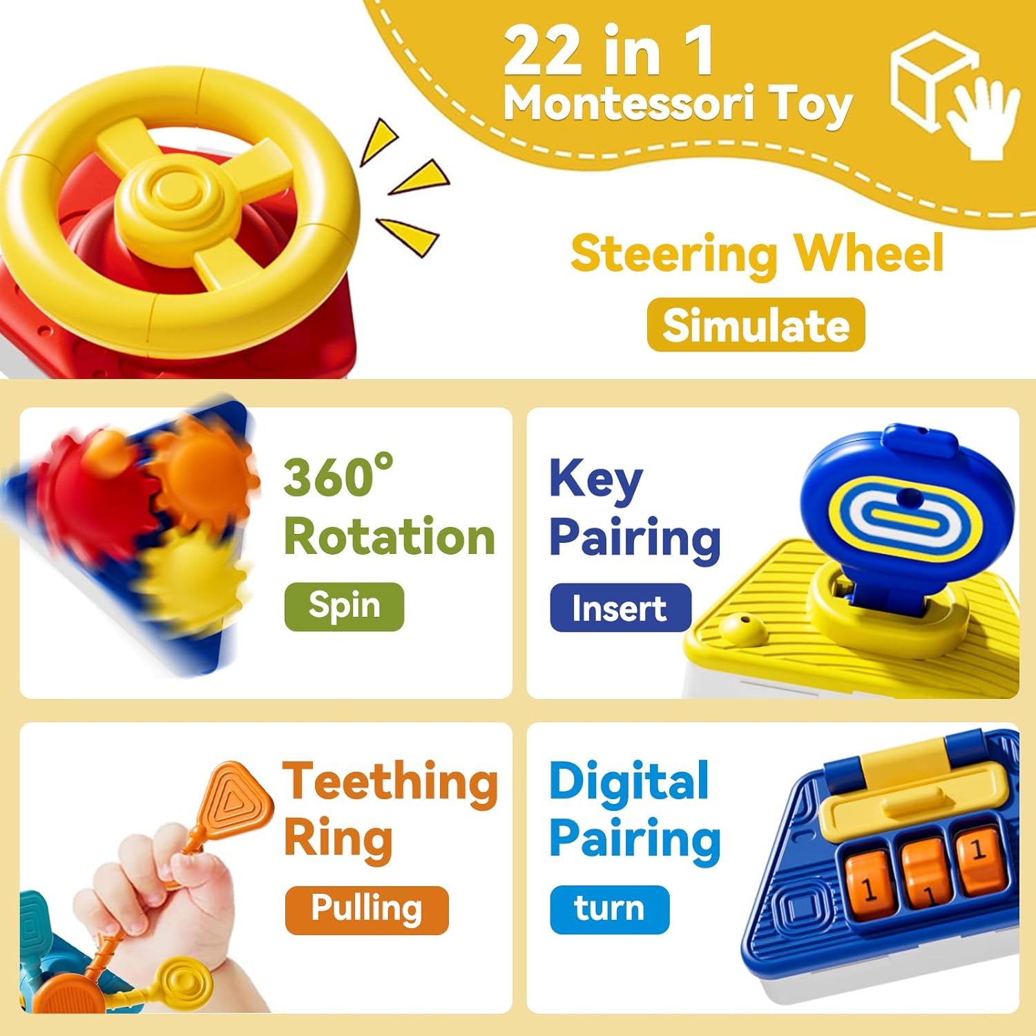 아기 활동 큐브 장난감 몬테소리 감각 발달 장난감 유아 - Travel Accessories With Baby 리뷰 및 가격