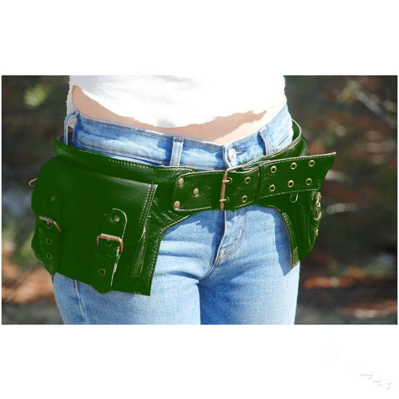 중세 스팀펑크 가죽 유틸리티 힙 벨트 페스티벌 포켓 바 - Travel Accessories Hip Belt 리뷰 및 가격