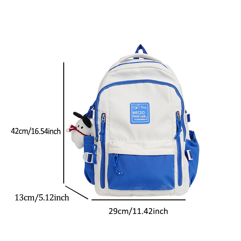대학 스타일 컬러 블록 학생용 가방 경량 대용량 다층  - Travel Accessories Italy 리뷰 및 가격