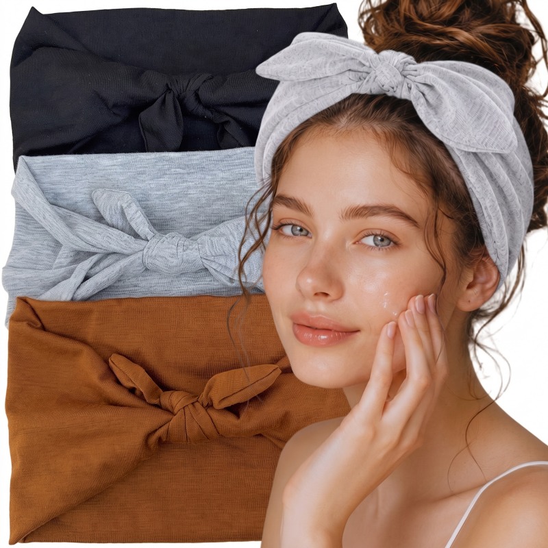 보우 헤어밴드 와이드 탄성 헤어밴드 여성용 세안 메이크 - Travel Yoga Accessories 리뷰 및 가격
