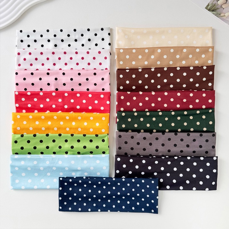 2개 세트 폴카 도트 탄성 헤어밴드 부드러운 원단 땀  - Travel Yoga Accessories 리뷰 및 가격