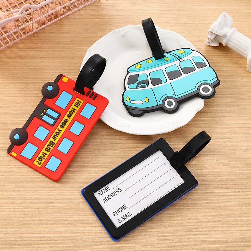 귀여운 만화 자동차 PVC 실리콘 수하물 태그 여행 수 - Travel Accessories International 리뷰 및 가격