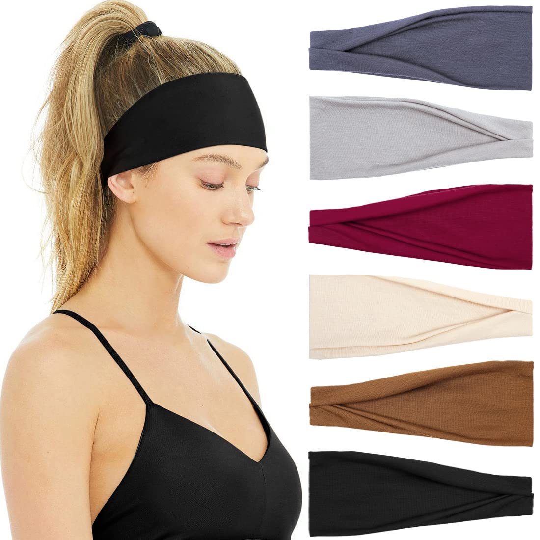여성용 미끄럼 방지 땀 헤어밴드, 부드러운 신축성 헤드 - Travel Yoga Accessories 리뷰 및 가격
