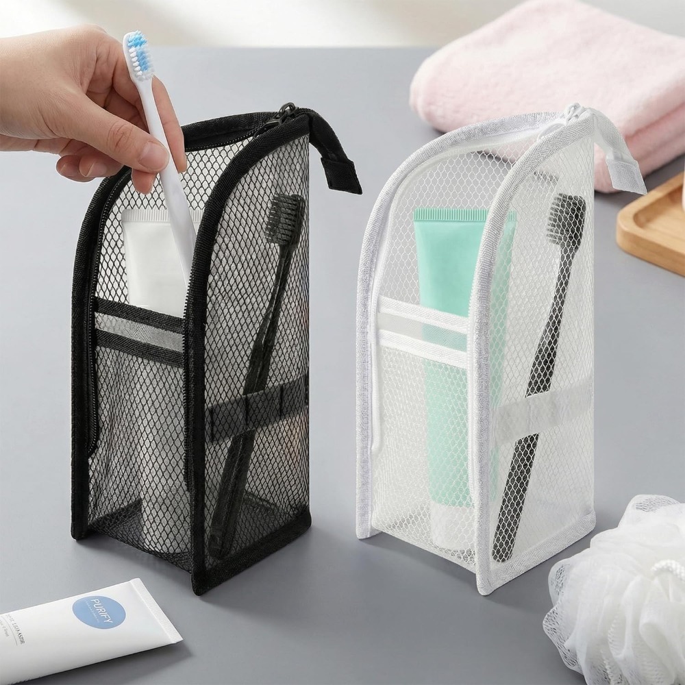 메쉬 세면도구 가방 통기성 속건 수직 칫솔 홀더 여행용 - Travel Accessories Holder 리뷰 및 가격