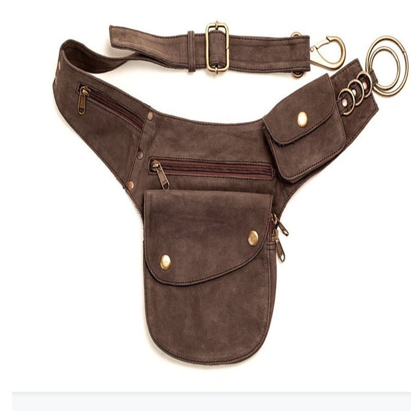 Steampunk 수제 가죽 유틸리티 엉덩이 벨트 가방 - Travel Accessories Hip Belt 리뷰 및 가격