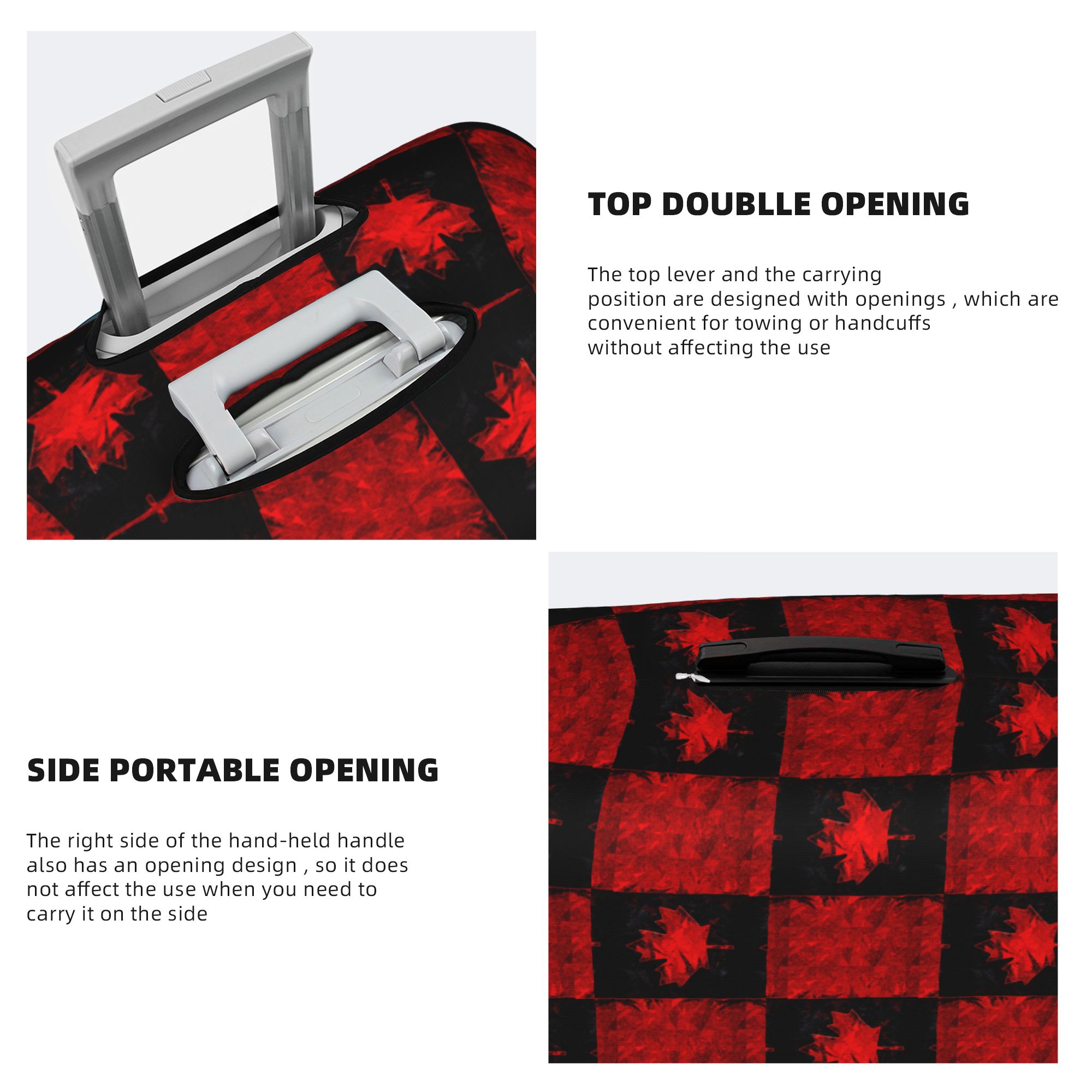 캐나다 국기 수하물 커버 탄성 캐나다 애국 여행 가방  - Travel Accessories Canada 리뷰 및 가격