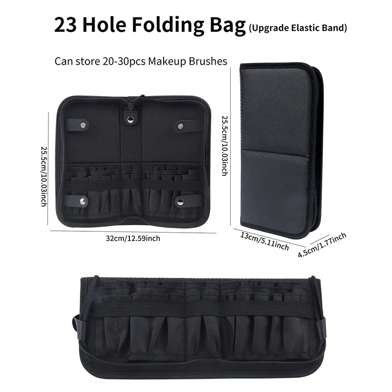 29/23 구멍 접이식 메이크업 브러쉬 가방 여성 메이 - Travel Accessories Organizer Bag 리뷰 및 가격
