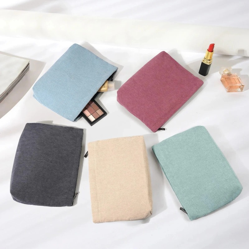 코듀로이 여행용 화장품 가방 휴대용 메이크업 수납 가방 - Travel Accessories Organizer Bag 리뷰 및 가격