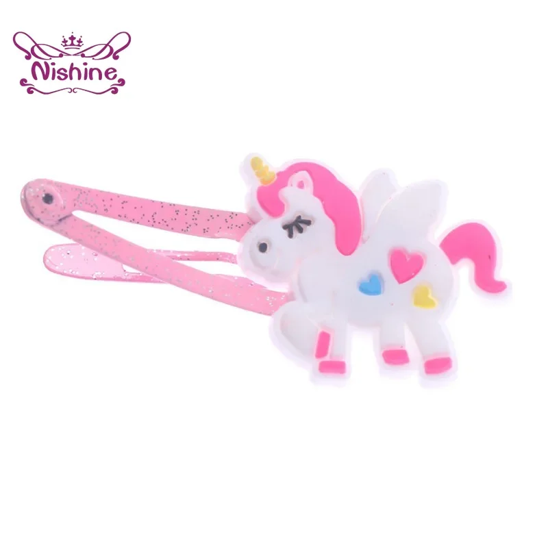 Nishine 10 개/몫 유니콘 헤어 클립 만화 동물 - Travel Accessories For 6 Year Old 리뷰 및 가격